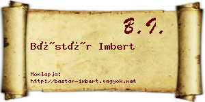 Bástár Imbert névjegykártya